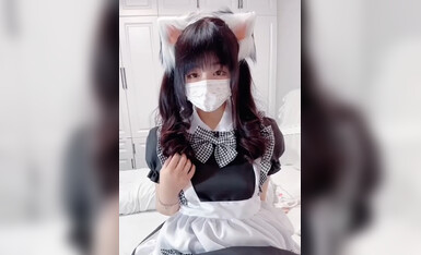 超萌极品可爱网红美少女▌小晗喵 ▌猫耳女仆让我来品尝主人的肉棒吧~ 幻想主人肉棒入侵 AV棒蹂躏嫩穴