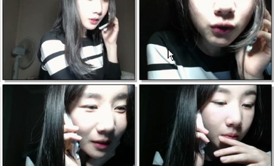 韓國清純系高顔值女神級美女果聊,難得一見的三點全漏